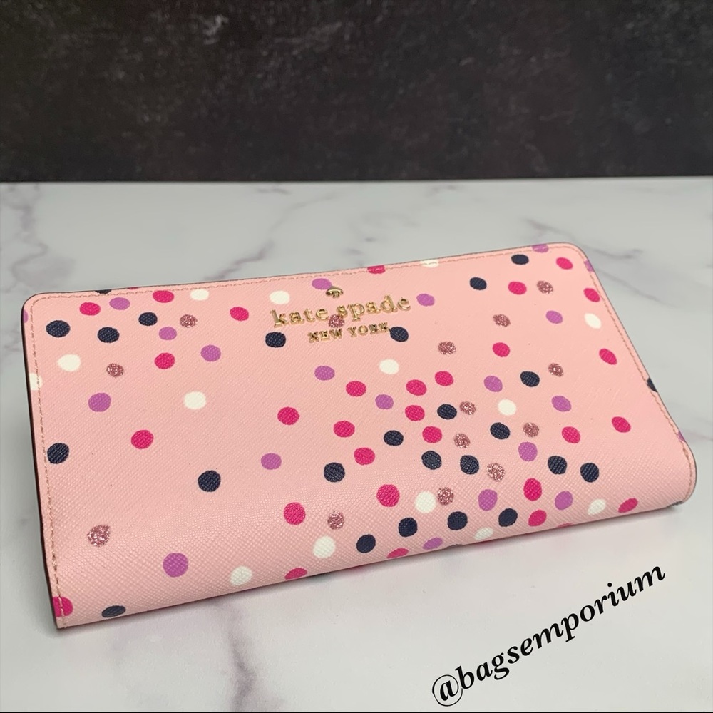 Kate Spade Festive Confetti Large Slim Wallet - Picture 10 of 11